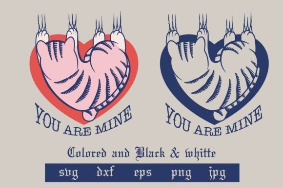 Animal Love, Cat, You Are Mine SVG Sub