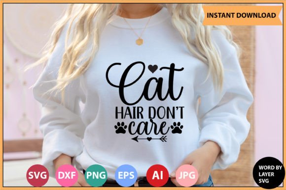 Cat Hair Dont Care SVG RETRO BUNDLE