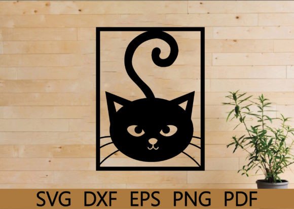 Cat Hanging Wall Art, Cat Metal Wall Art