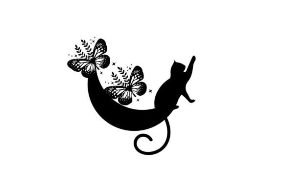 Cat on the Moon Svg