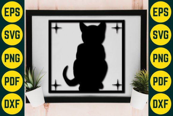 Cat Wall Decor Laser Cut SVG Design 1