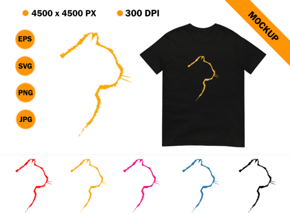 Minimalist Lineart Exotic Cat Collection