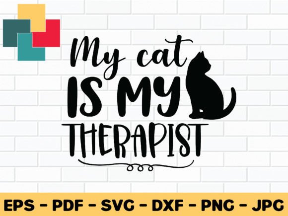 My Cat is My Therapist Svg Design